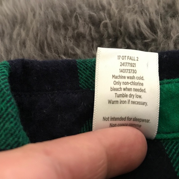 Gymboree Flannel Green & Navy Plaid Shirt & Hat - Picture 5 of 8